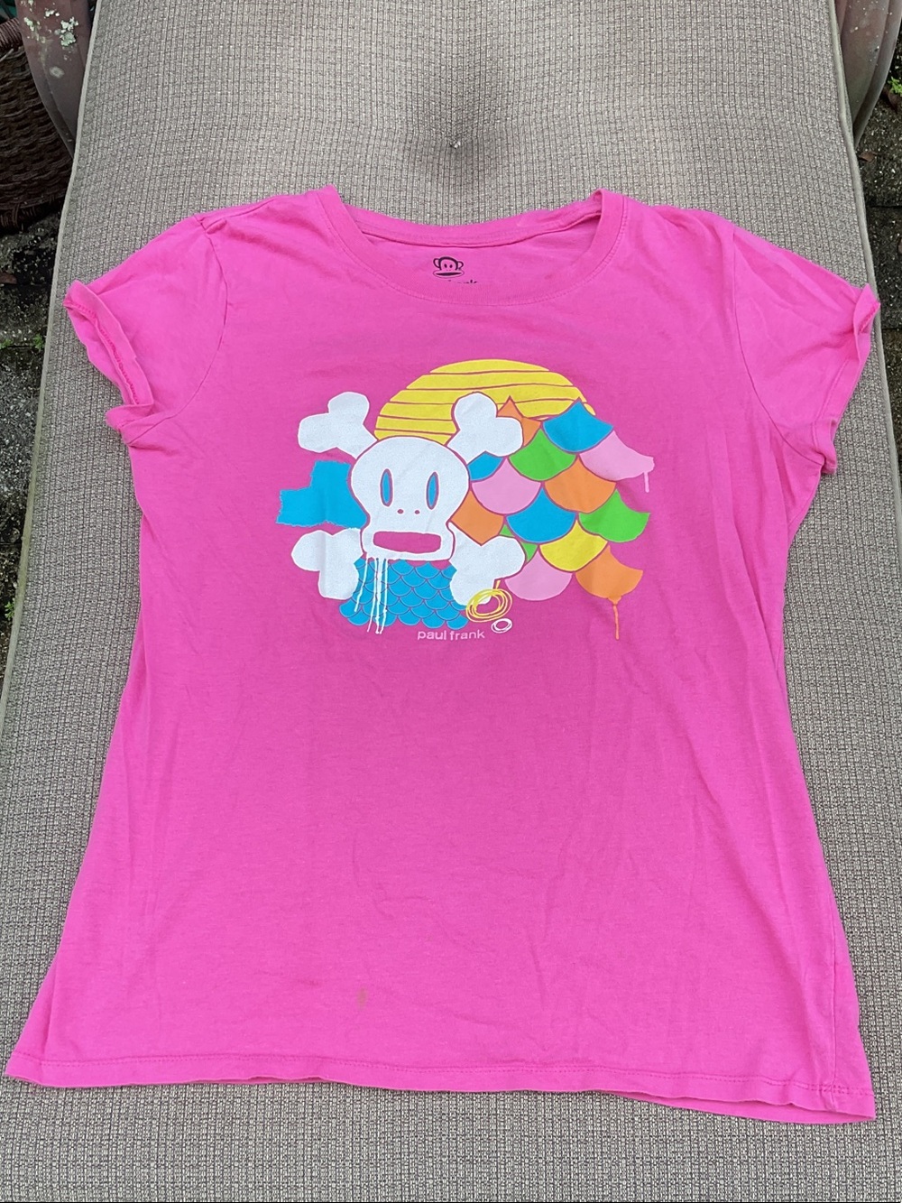 Paul Frank Pink Short Sleeve Tee with Colorful Paul Frank Graphic
